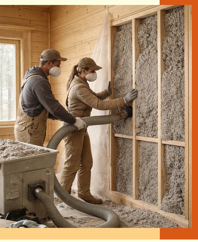 Утепление дачного дома эковатой в Шумерле от 1575 руб./м2 — комплексно, ТепломастерШмр