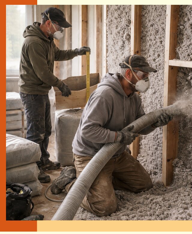 Утепление таунхауса эковатой в Шумерле для максимально теплых стен