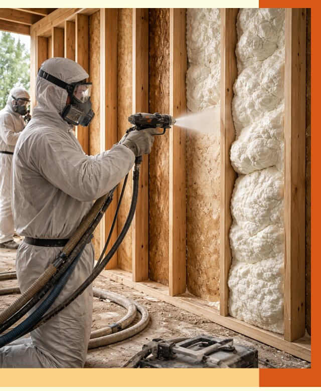 Утепление каркасного дома ППУ в Шумерле от 3042 руб./м2 — работа под ключ | ТепломастерШмр