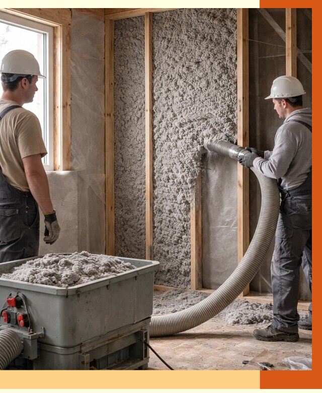 Утепление каркасного дома эковатой в Шумерле от 1955 руб. | ТепломастерШмр