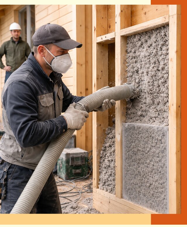 Утепление дома из бруса эковатой в Шумерле от 2010 руб/м2 | ТепломастерШмр