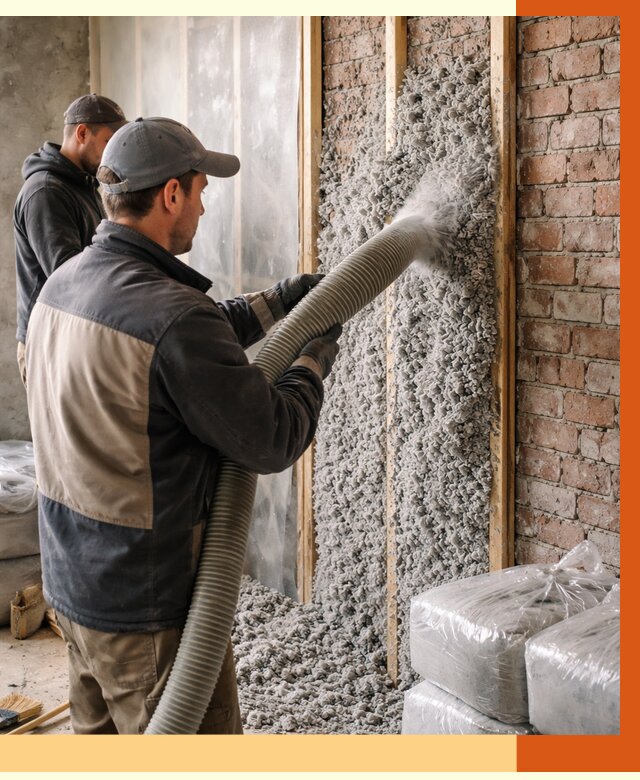 Утепление кирпичного дома эковатой в Шумерле от 2553 руб./м² | ТепломастерШмр