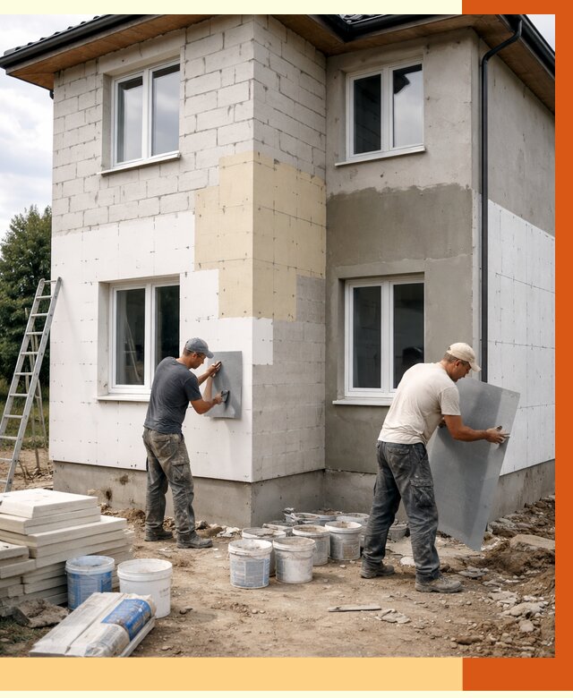 Утепление дома из газобетона в Шумерле от 4562 руб./м² — заказать у ТепломастерШмр