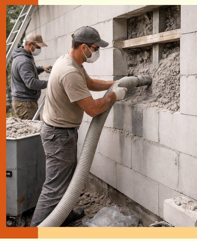 Утепление дома из газобетона эковатой в Шумерле