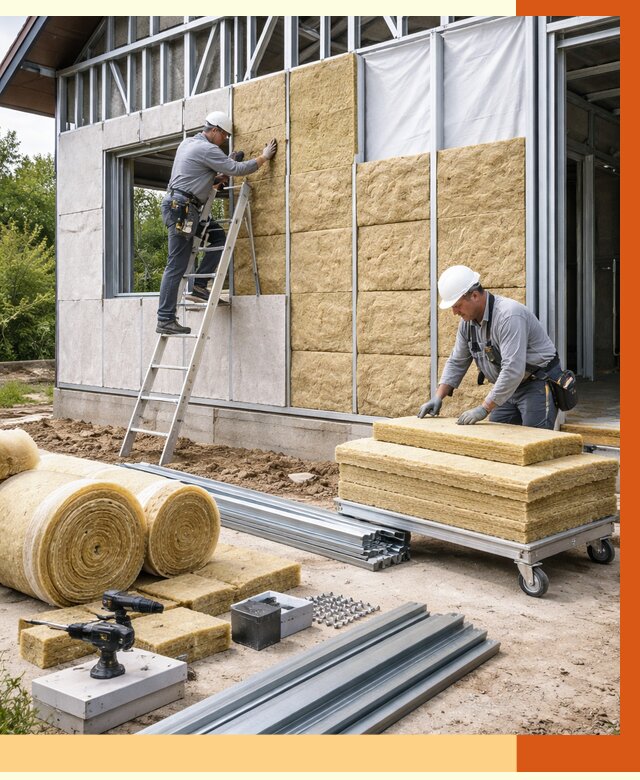 Утепление дома из ЛСТК в Шумерле от 5649 руб./м² — профессионально | ТепломастерШмр