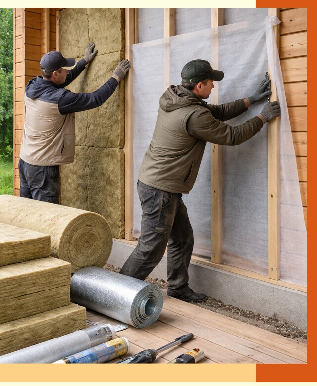 Утепление дома из двойного бруса в Шумерле от 5214 руб./м² — ТепломастерШмр под ключ