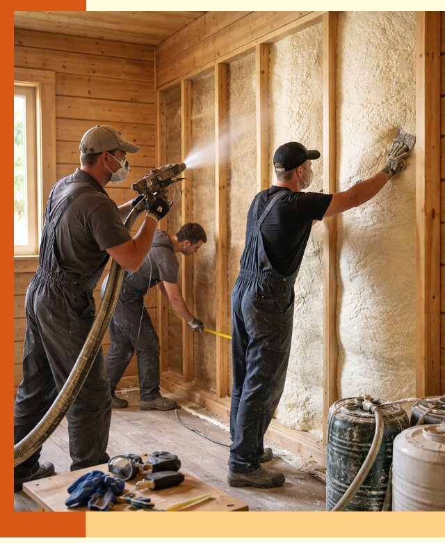 Утепление бани пенополиуретаном (ППУ) в Шумерле