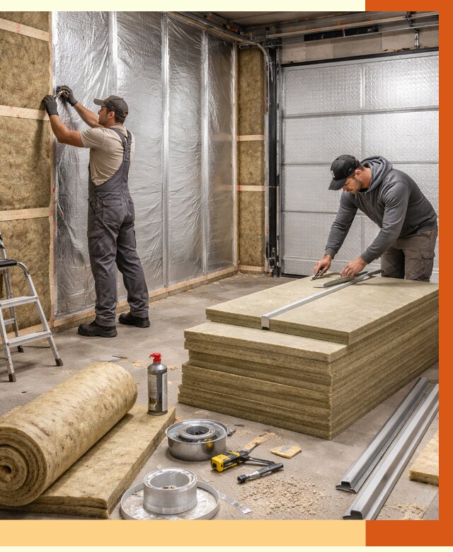 Утепление гаража в Шумерле от 4888 руб/м2 — комплексное утепление ворот и стен | ТепломастерШмр