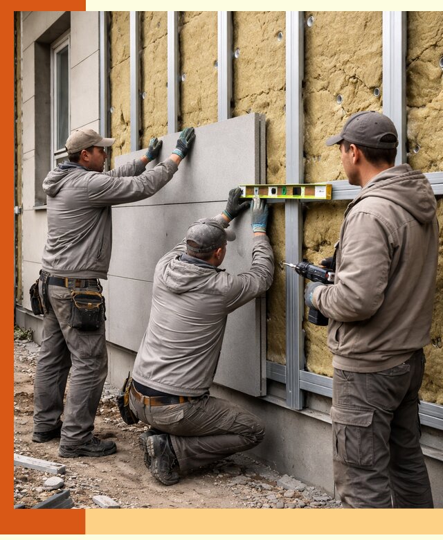 Утепление вентилируемого фасада под ключ в Шумерле