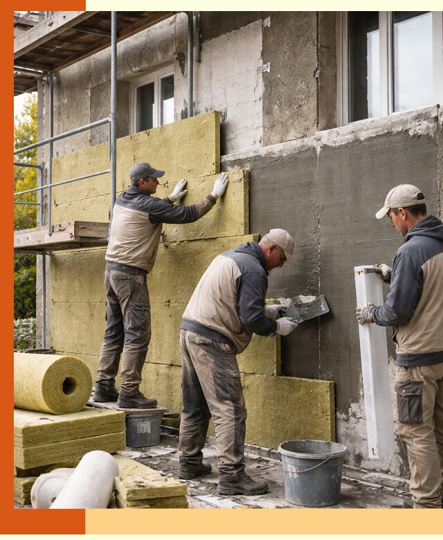 Утепление фасада зданий и домов в Шумерле