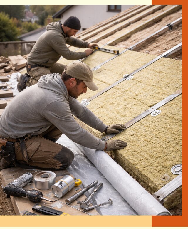 Утепление крыши снаружи в Шумерле под ключ от 1304 руб./м2 | ТепломастерШмр