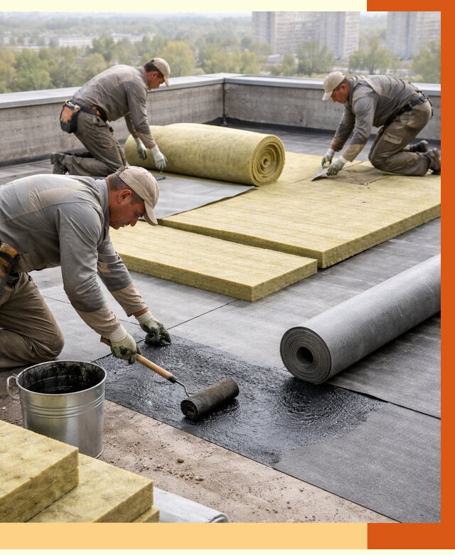 Утепление плоской крыши в Шумерле от 7821 руб./м2 под ключ | ТепломастерШмр