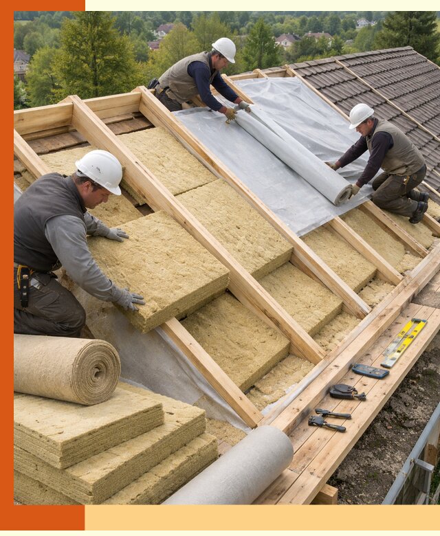 Утепление скатной крыши в Шумерле качественно и надёжно