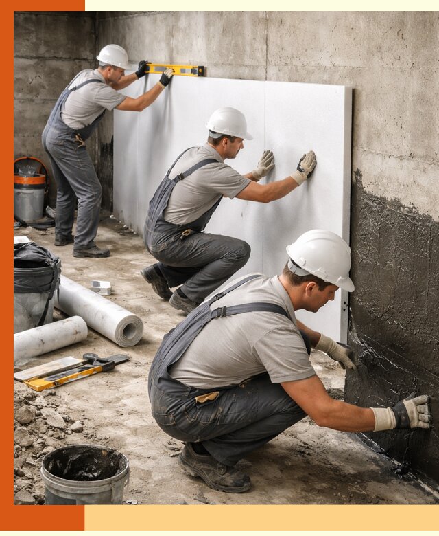 Утепление фундамента изнутри профессионально в Шумерле