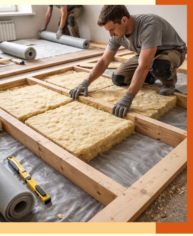 Утепление деревянного пола в Шумерле от 1629 руб./м2 под ключ | ТепломастерШмр