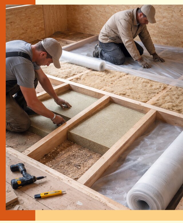 Профессиональное утепление деревянного пола в Шумерле