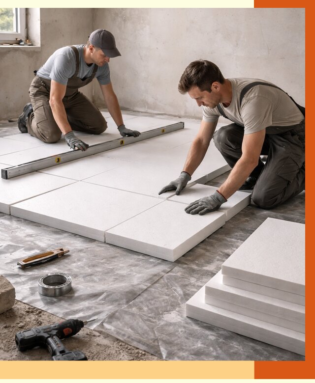 Утепление бетонного пола в Шумерле от 2716 руб/м2 — монтаж и цена | ТепломастерШмр