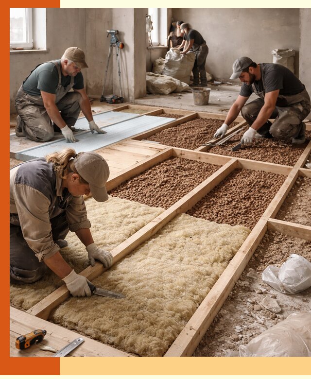 Утепление перекрытий жилых и промышленных зданий в Шумерле