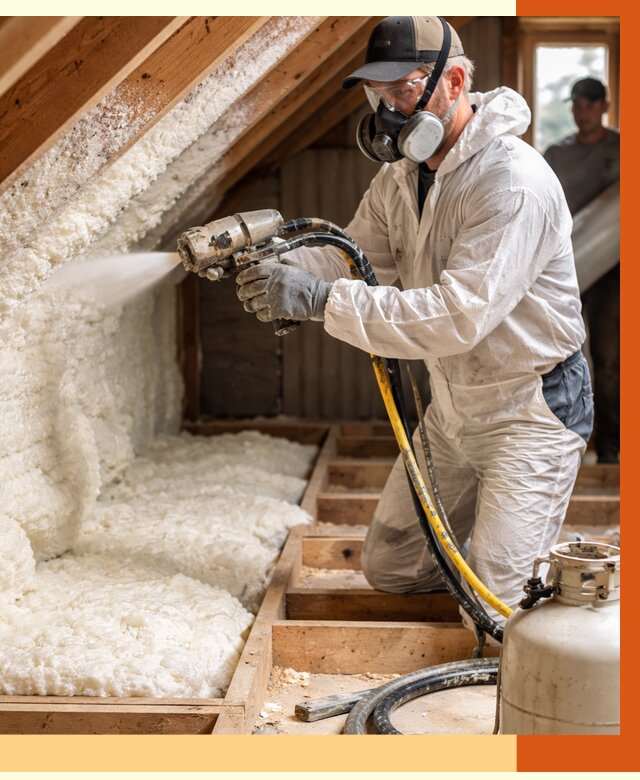 Утепление чердака ППУ в Шумерле от 9364 руб./м2 — услуга под ключ | ТепломастерШмр