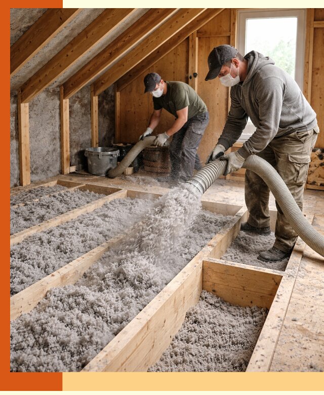 Утепление мансарды эковатой в Шумерле с гарантией качества