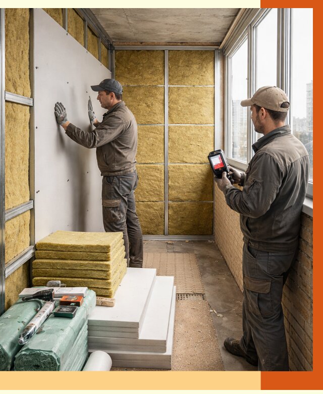 Утепление балкона в Шумерле от 4888 руб. под ключ | ТепломастерШмр