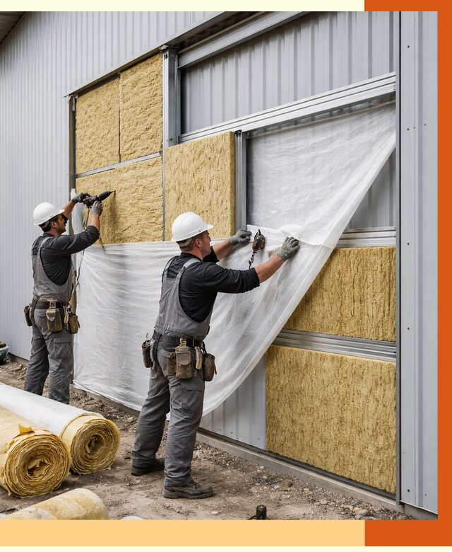 Утепление металлического склада в Шумерле от 4888 руб/м2 — комплексное утепление под ключ | ТепломастерШмр