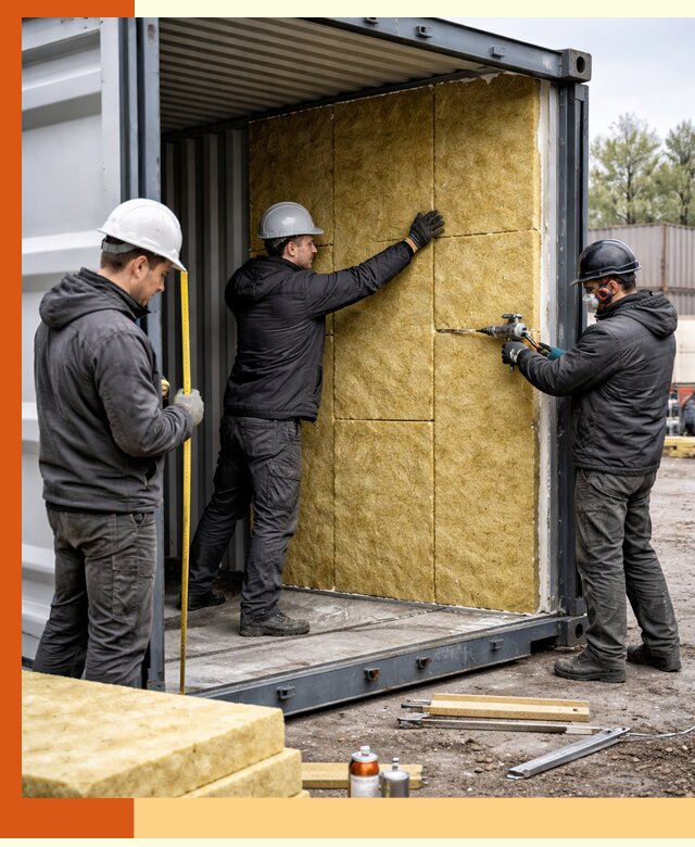 Утепление морского контейнера в Шумерле: надежная теплоизоляция и защита