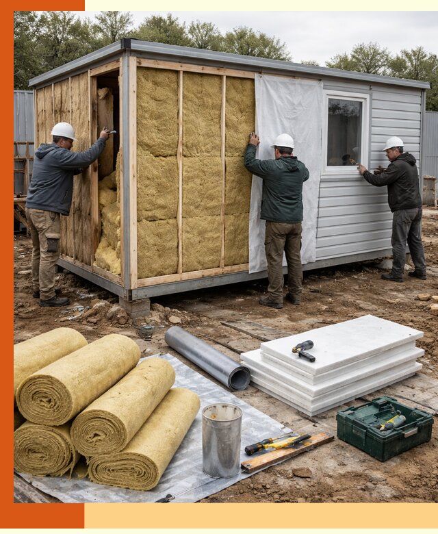 Утепление строительной бытовки под ключ в Шумерле для любых условий