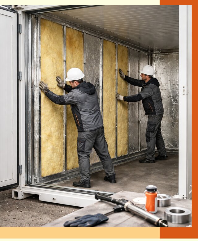 Утепление рефрижераторного контейнера в Шумерле от 48884 руб./м² | ТепломастерШмр