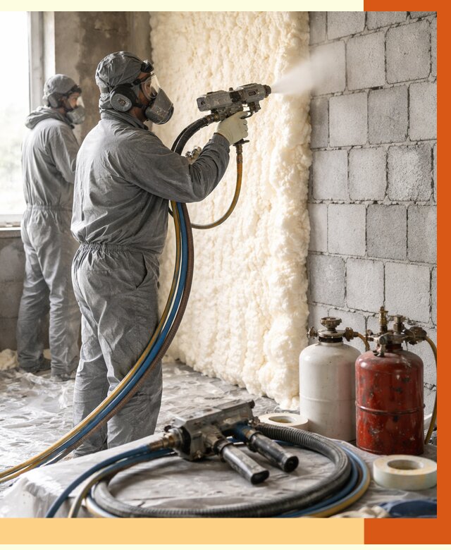 Утепление блочной стены ППУ в Шумерле от 4617 руб./м² — ТепломастерШмр