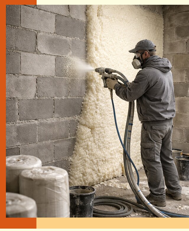 Утепление блочной стены ППУ в Шумерле качественно и надёжно