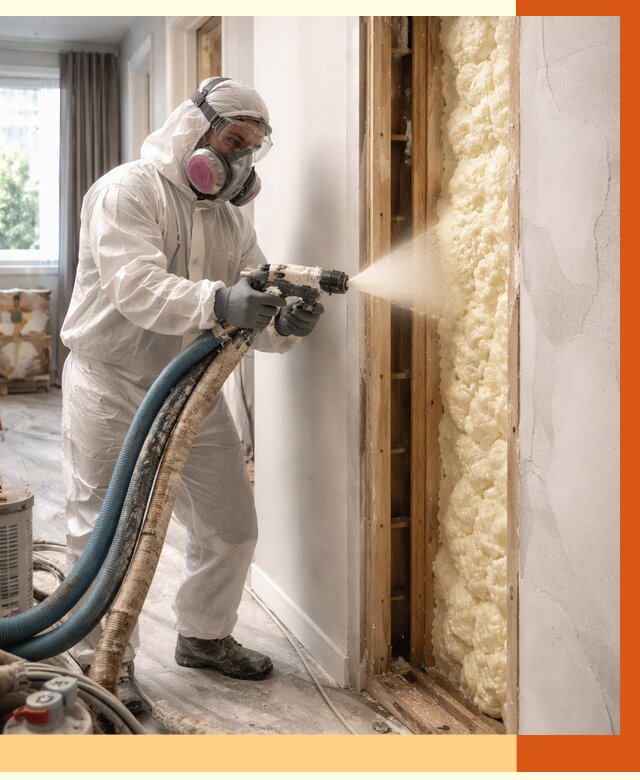 Межстеновое утепление ППУ в Шумерле от 2987 руб/м2 — межстенное утепление под ключ | ТепломастерШмр