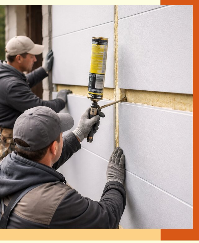 Утепление сэндвич панелей ППУ в Шумерле от 4562 руб. за м2 | ТепломастерШмр