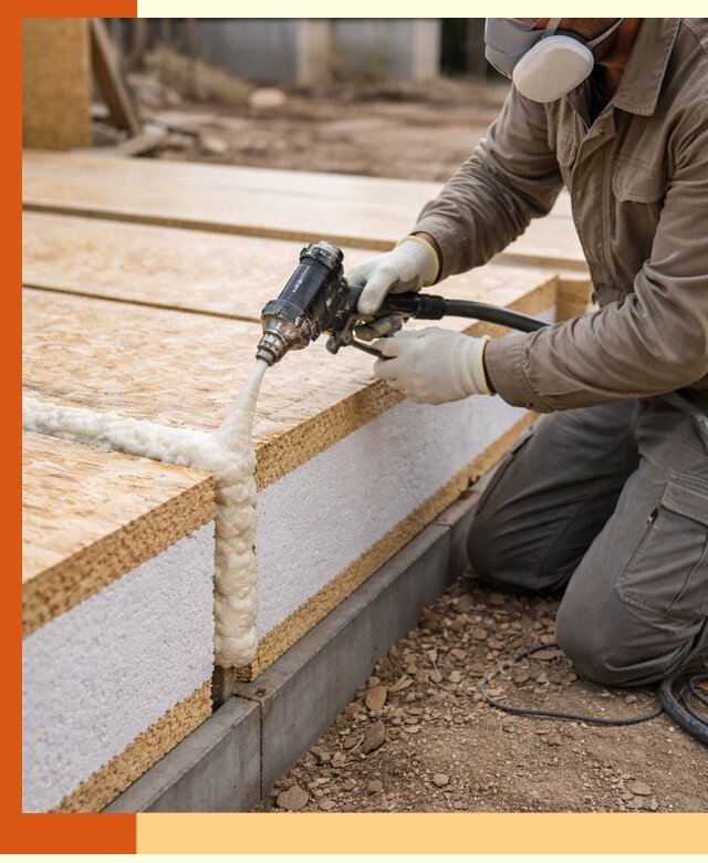 Утепление СИП-панелей пенополиуретаном (ППУ) в Шумерле