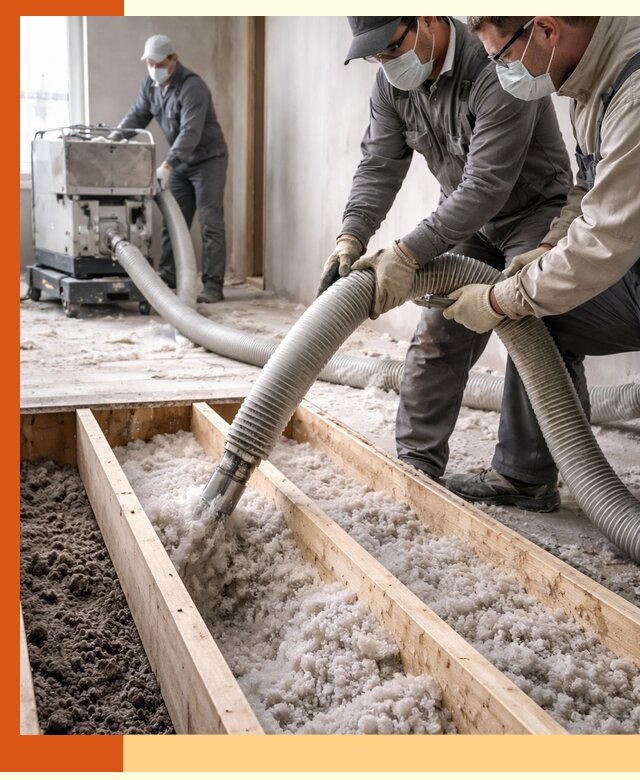 Заполнение полостей межэтажного перекрытия в Шумерле эффективно и герметично