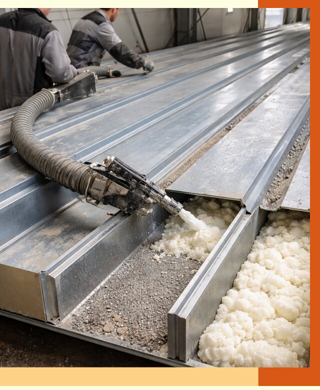 Заполнение пустот кровельных панелей в Шумерле от 7821 руб. под ключ | ТепломастерШмр