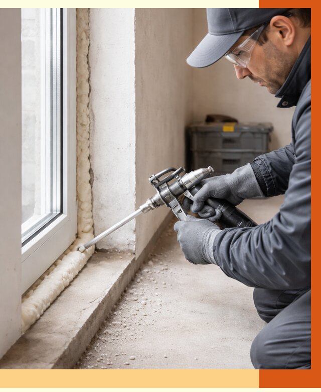 Герметизация стыков ППУ в Шумерле от 1792 руб. за м2 — утепление примыканий под ключ | ТепломастерШмр