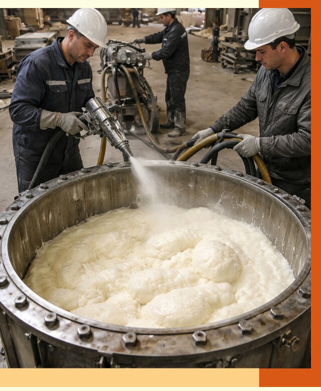 Заливка ППУ в емкости в Шумерле от 7876 руб. — утепление емкости под ключ | ТепломастерШмр