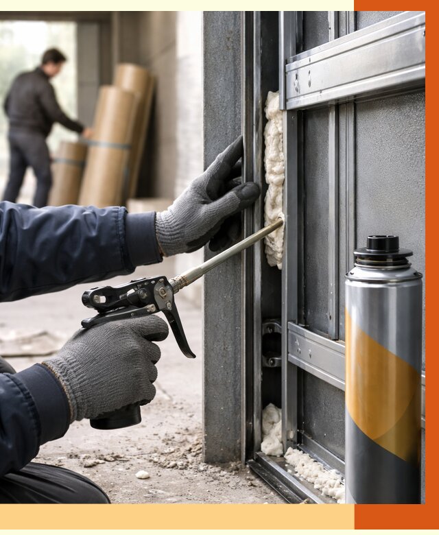 Заполнение пустот ворот в Шумерле от 4888 руб. — заливка ППУ, утепление под ключ | ТепломастерШмр