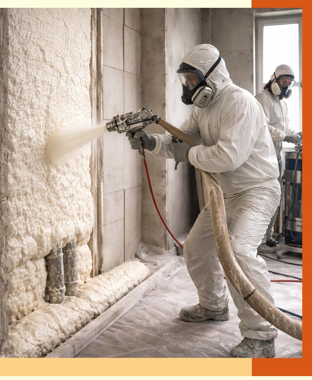 Напыление пенополиуретана в Шумерле от 8147 руб./м2 — услуги и монтаж ППУ | ТепломастерШмр