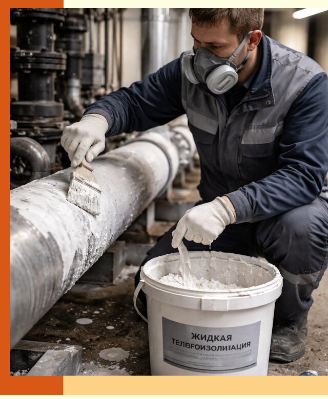 Утепление оборудования жидкой теплоизоляцией в Шумерле