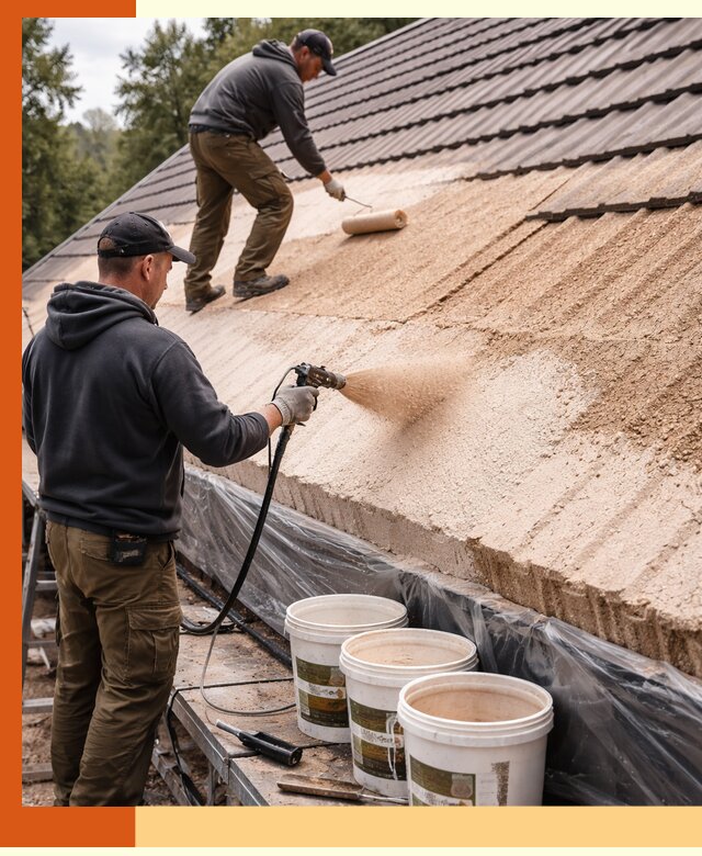 Утепление кровли жидкой пробкой в Шумерле для домов и зданий
