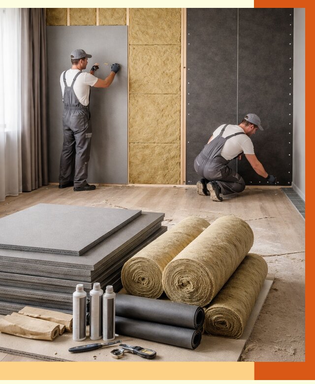 Шумоизоляция дома в Шумерле от 4888 руб/м2 — комплексная звукоизоляция под ключ | ТепломастерШмр