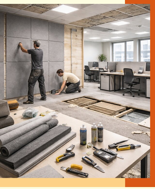 Профессиональная шумоизоляция офиса в Шумерле от 7333 руб. за м2 | ТепломастерШмр