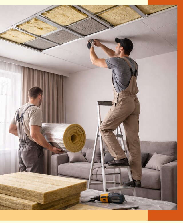 Шумоизоляция потолка в Шумерле от 2444 руб. под ключ | Профессионально — ТепломастерШмр