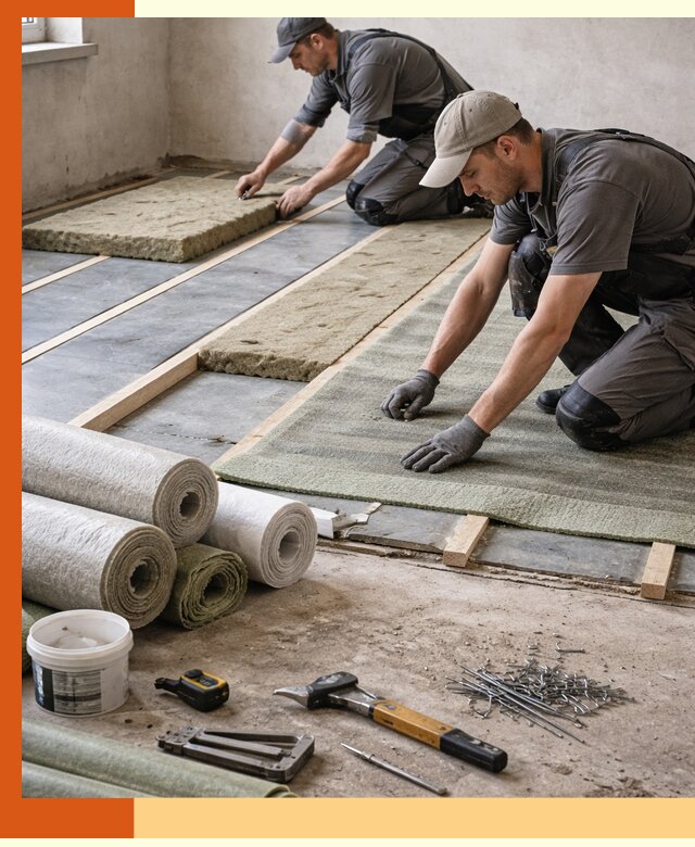 Шумоизоляция пола в Шумерле — профессиональная звукоизоляция помещений