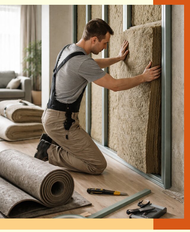 Шумоизоляция перегородок в Шумерле от 1792 руб. за м2 — ТепломастерШмр