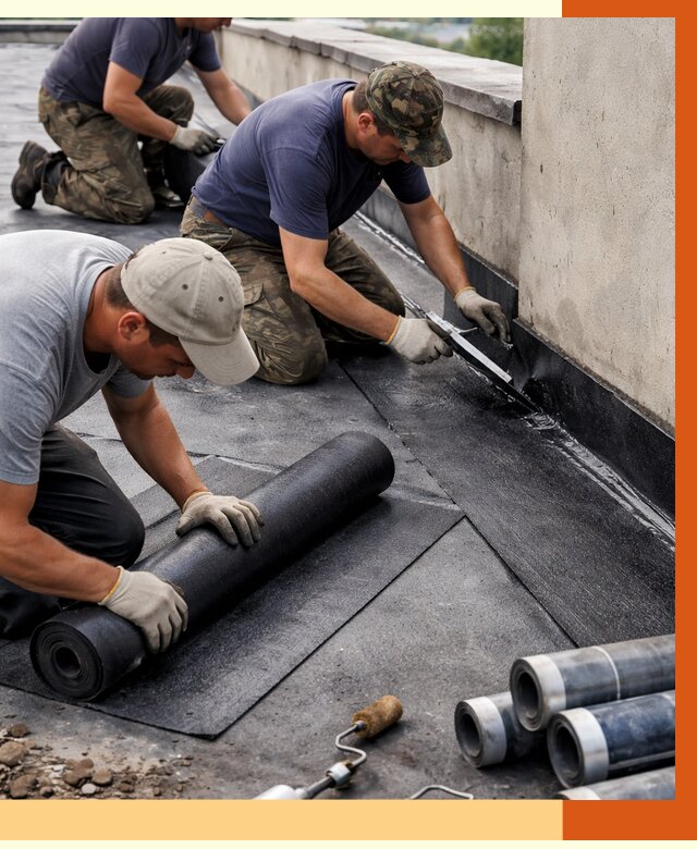 Гидроизоляция кровли в Шумерле от 4888 руб. — профессиональная гидроизоляция крыши | ТепломастерШмр