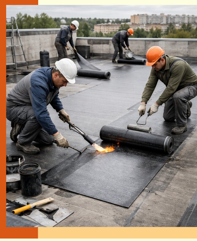 Профессиональная гидроизоляция плоской кровли в Шумерле