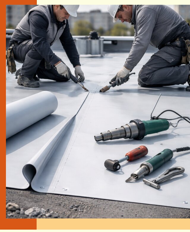 Гидроизоляция мембранной кровли в Шумерле: монтаж и ремонт быстро